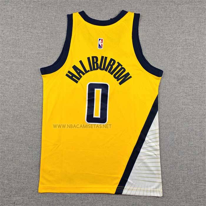 Camiseta Nino Indiana Pacers Tyrese Haliburton NO 0 Statement 2024-25 Amarillo